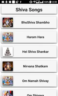 Shiva Songs android App screenshot 2